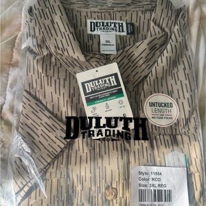 NWT Duluth Trading Co Men’s 3XL Standard Fit Action Shirt Untucked Short Sleeve